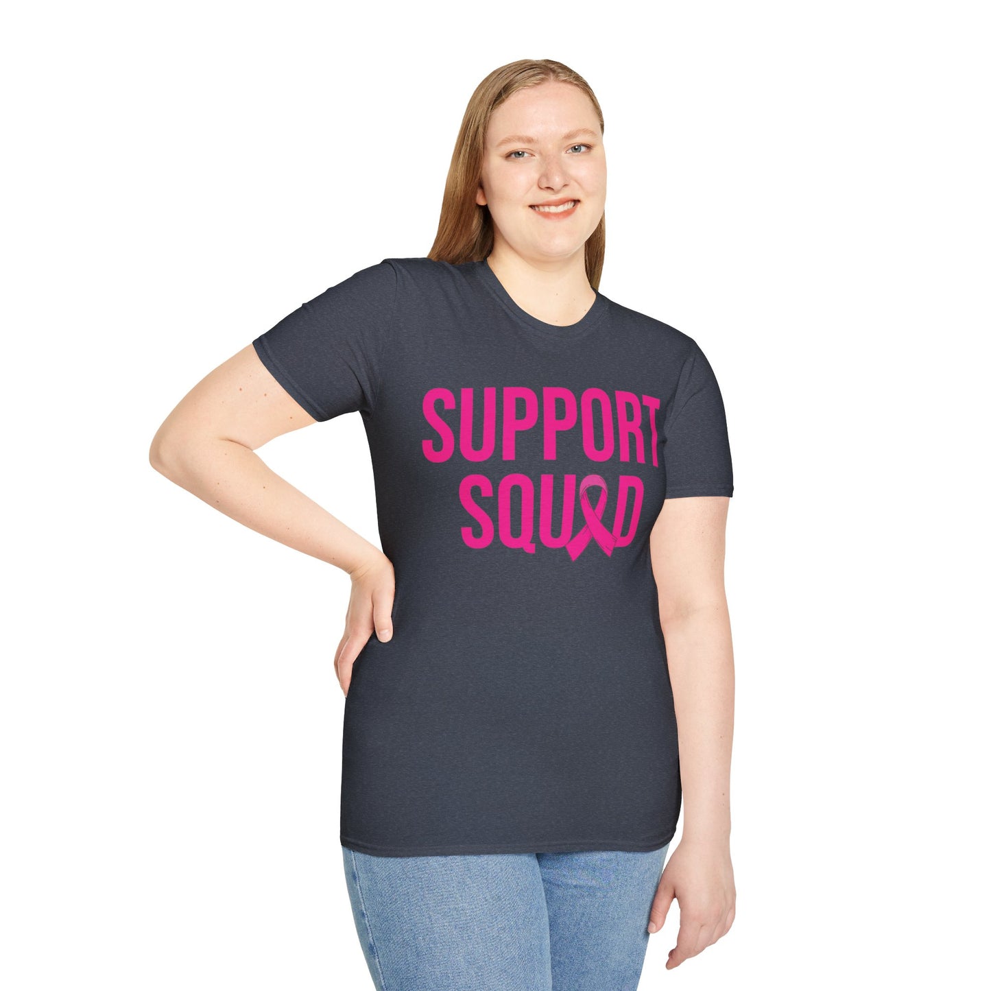 Support Squad Breast Cancer Warrior Awareness October Pink T-Shirt