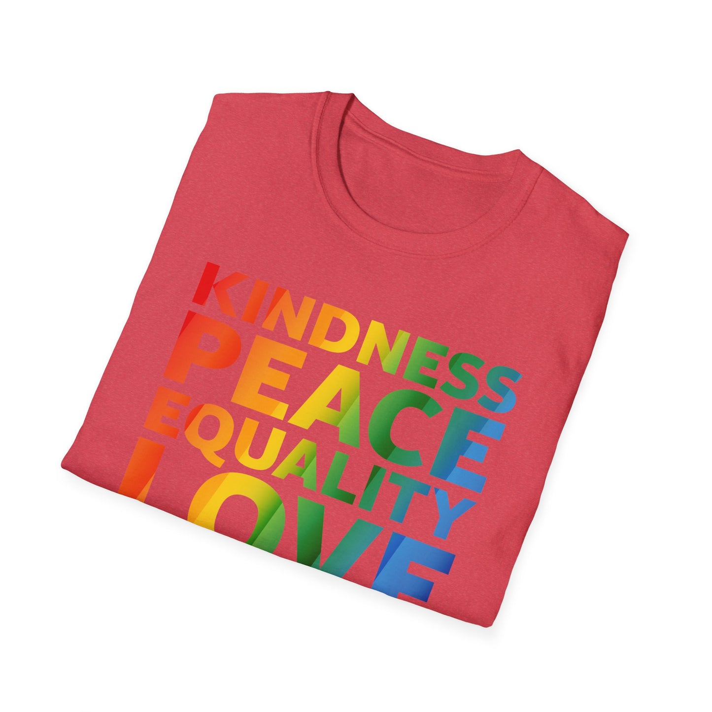 Kindness Equality Love LGBTQ Rainbow Flag Gay Pride Ally T-Shirt