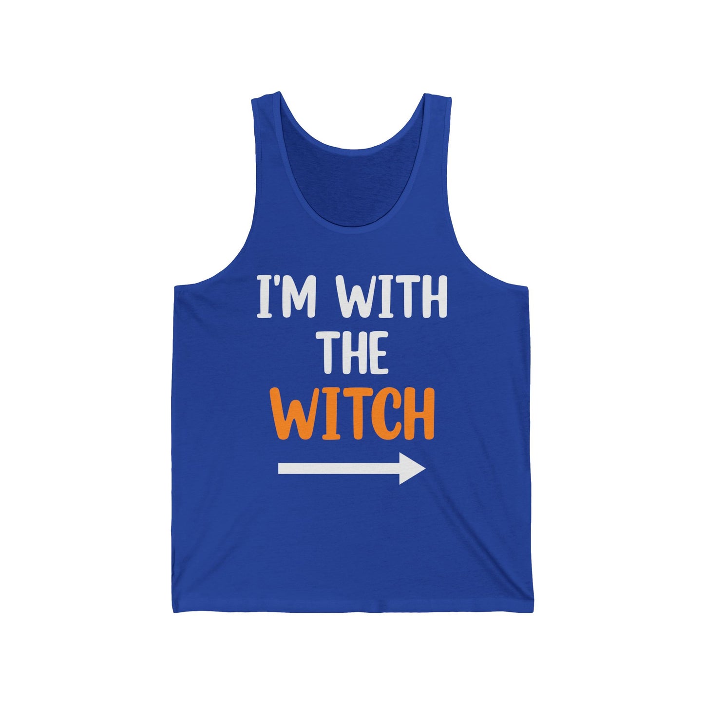 Funny I Am With The Witch Tank Top Matching Witch Costume  Tank Top