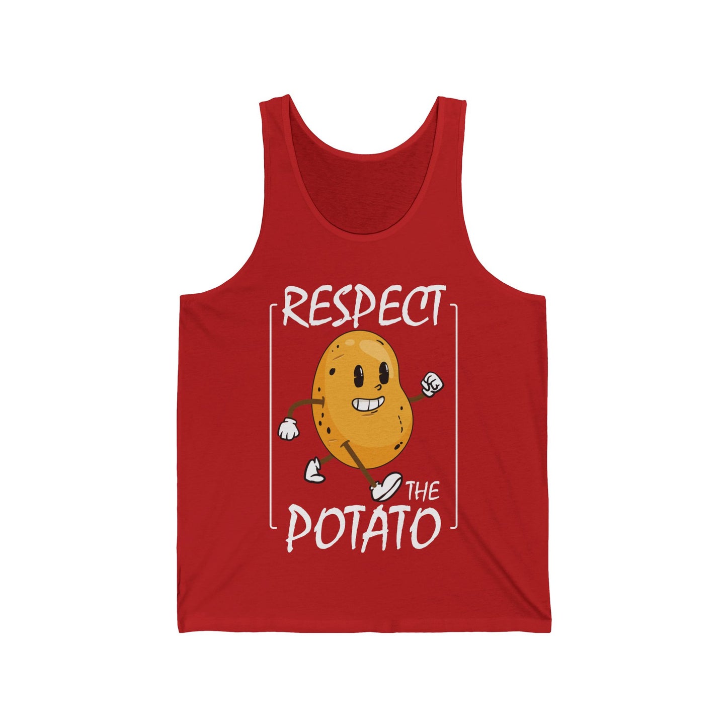 Funny Respect The Potato Gift Men Cute Root Vegetable Lovers Vegan Tank Top For Men Women Tank Top