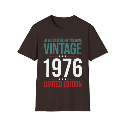 50 Year Old Gifts Vintage 1976 50 Years Awesome 50th Birthday T-Shirt