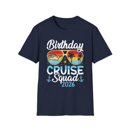 Birthday Cruise Squad 2026 Cruising Bday Vacation Party Crew T-Shirt For Men Women