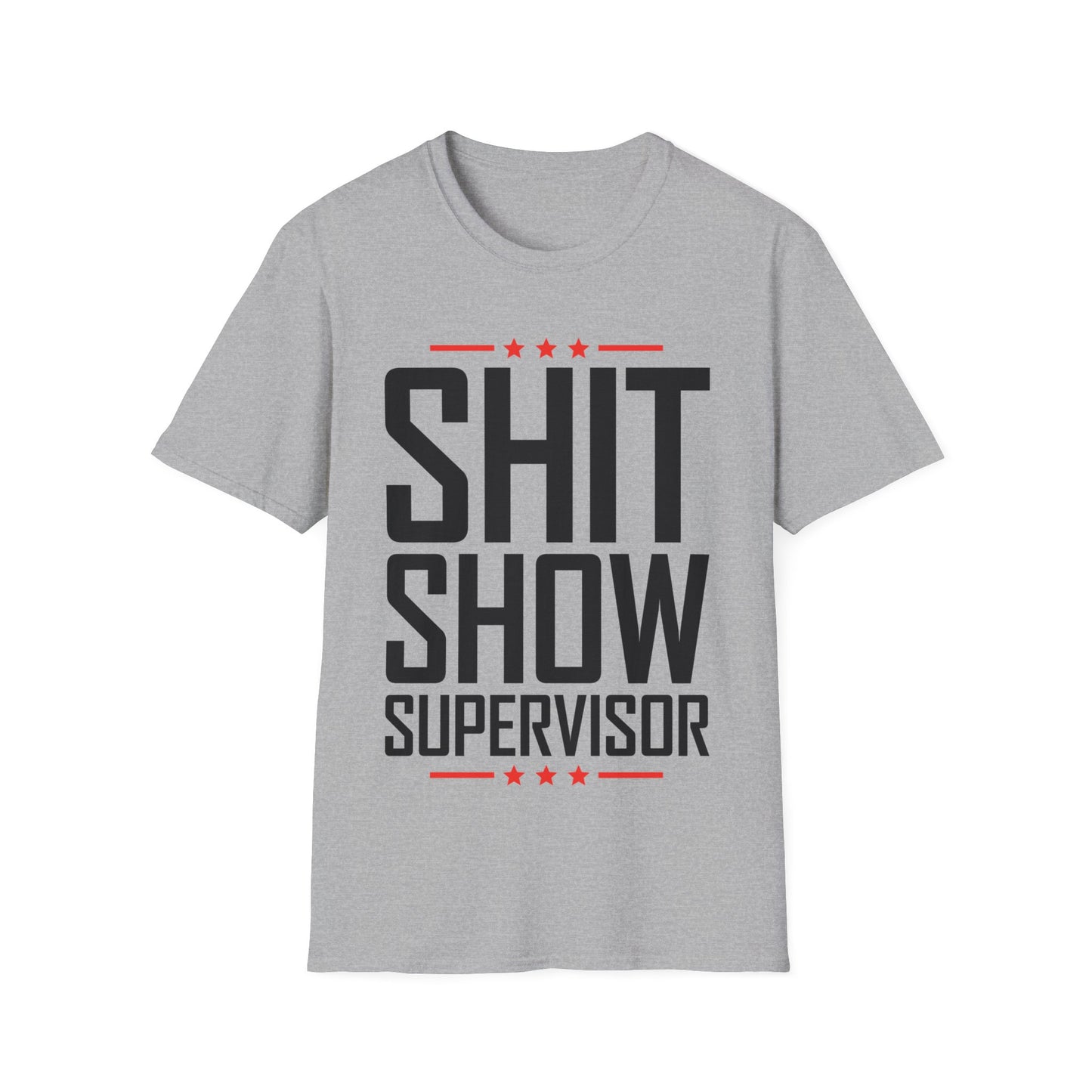 Shit Show Supervisor Retro Funny Sarcastic Adult Humor T-Shirt