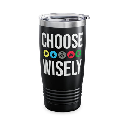 Choose Wisely Blue Red Green Sun Water Nature Tree Tumbler For Men Women Tumbler