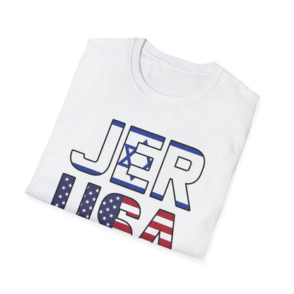 Jerusalem City Usa Israel Flag Jewish Support Jerusalem T-Shirt For Men Women T-Shirt