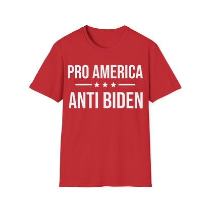 Pro America Anti Biden Flag Impeach Joe Biden Anti-Biden 8646 T-Shirt Men Women