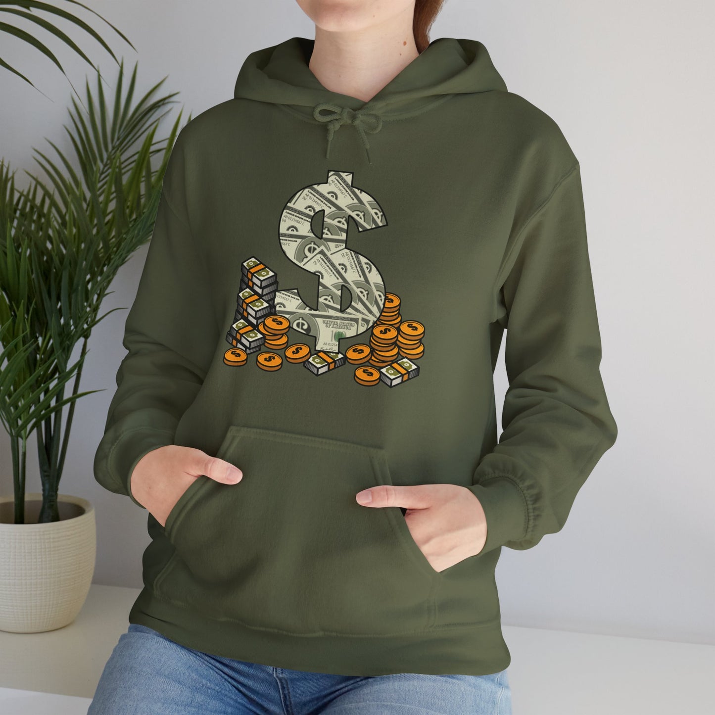 Cool As Dollar Bill Dollar Sign $$ Gift Hoodie For Men Women Hoodie