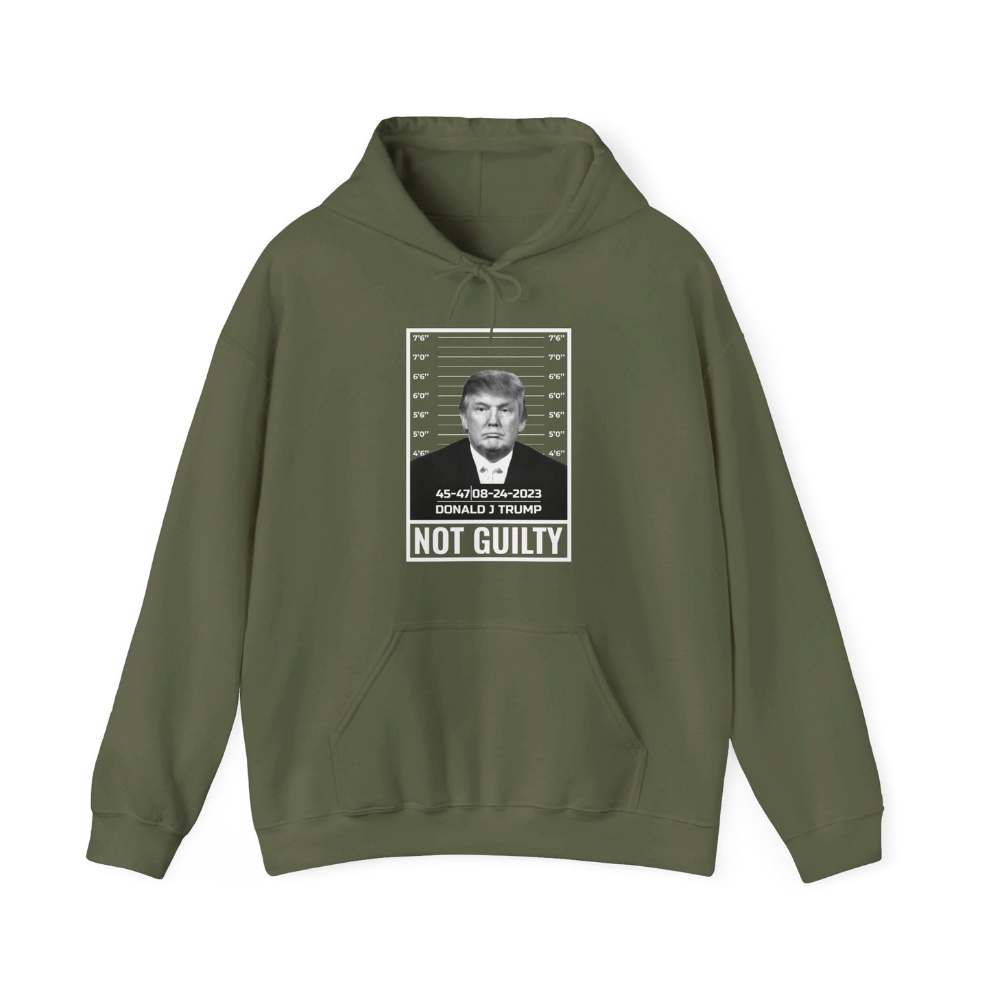 Donald Trump Police Mugshot Not Guilty President Legend 45 47 Hoodie For Men Women Hoodie