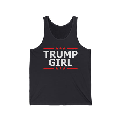 Cute Trump Girl Republican US Flag 2024 Vintage Vote Tank Top