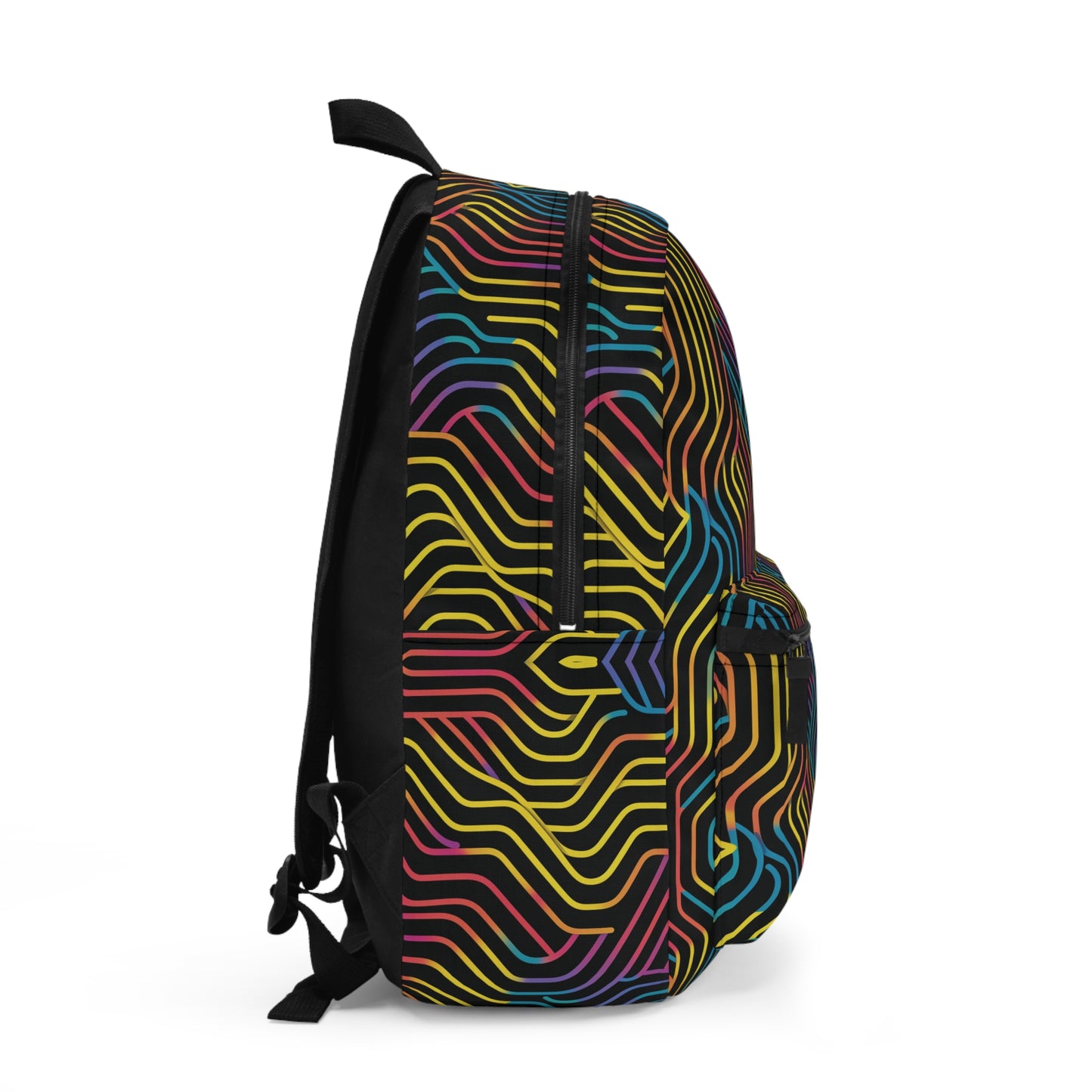 Geometric Illusion Vibrant Pattern Backpacks For Men Women Kids School Travel, Capacity School Backpacks