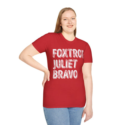 Retro Vintage Foxtrot Juliet Bravo T-Shirt For Men Women