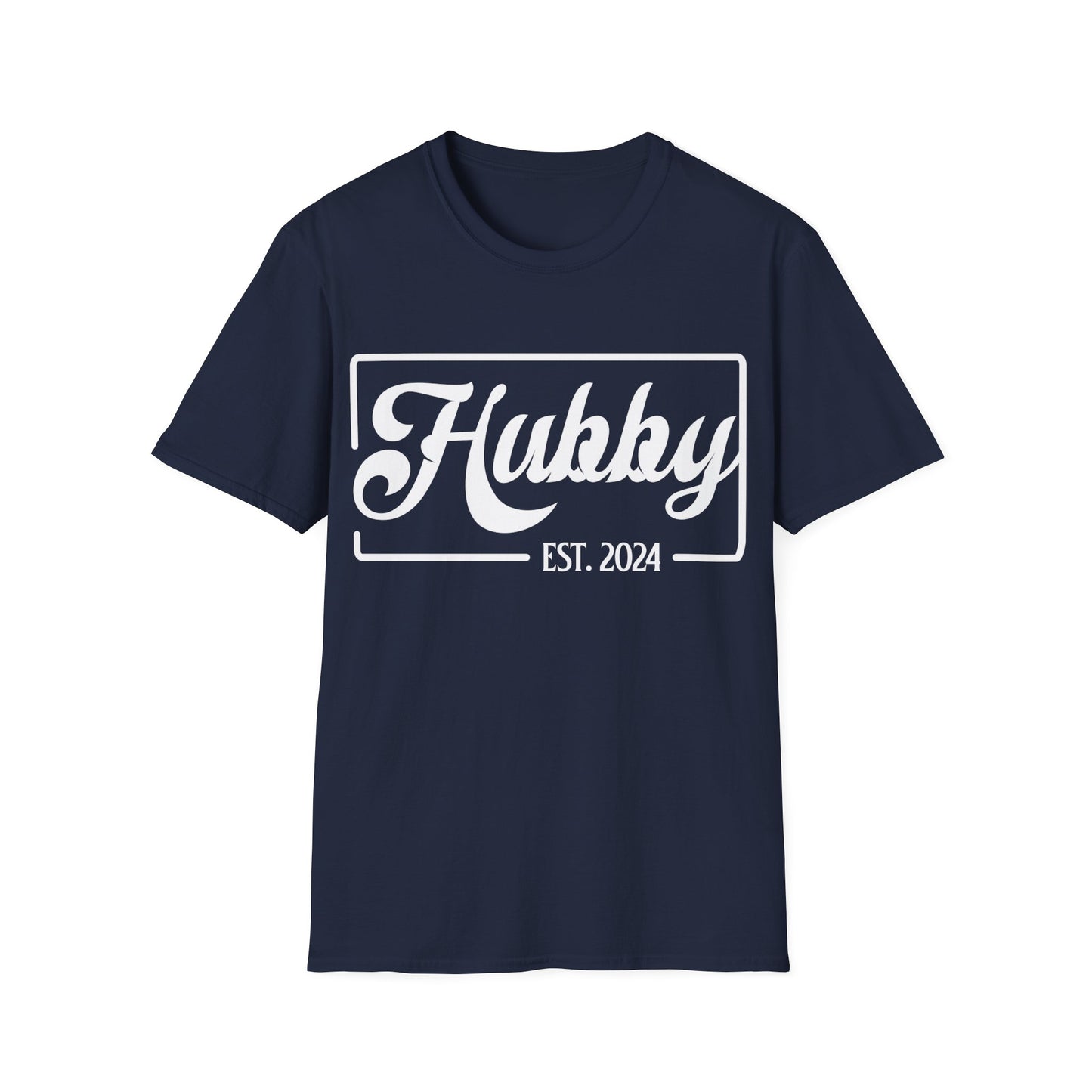 Hubby Est 2024 Just Married Honeymoon Wedding Couples T-Shirt for Men