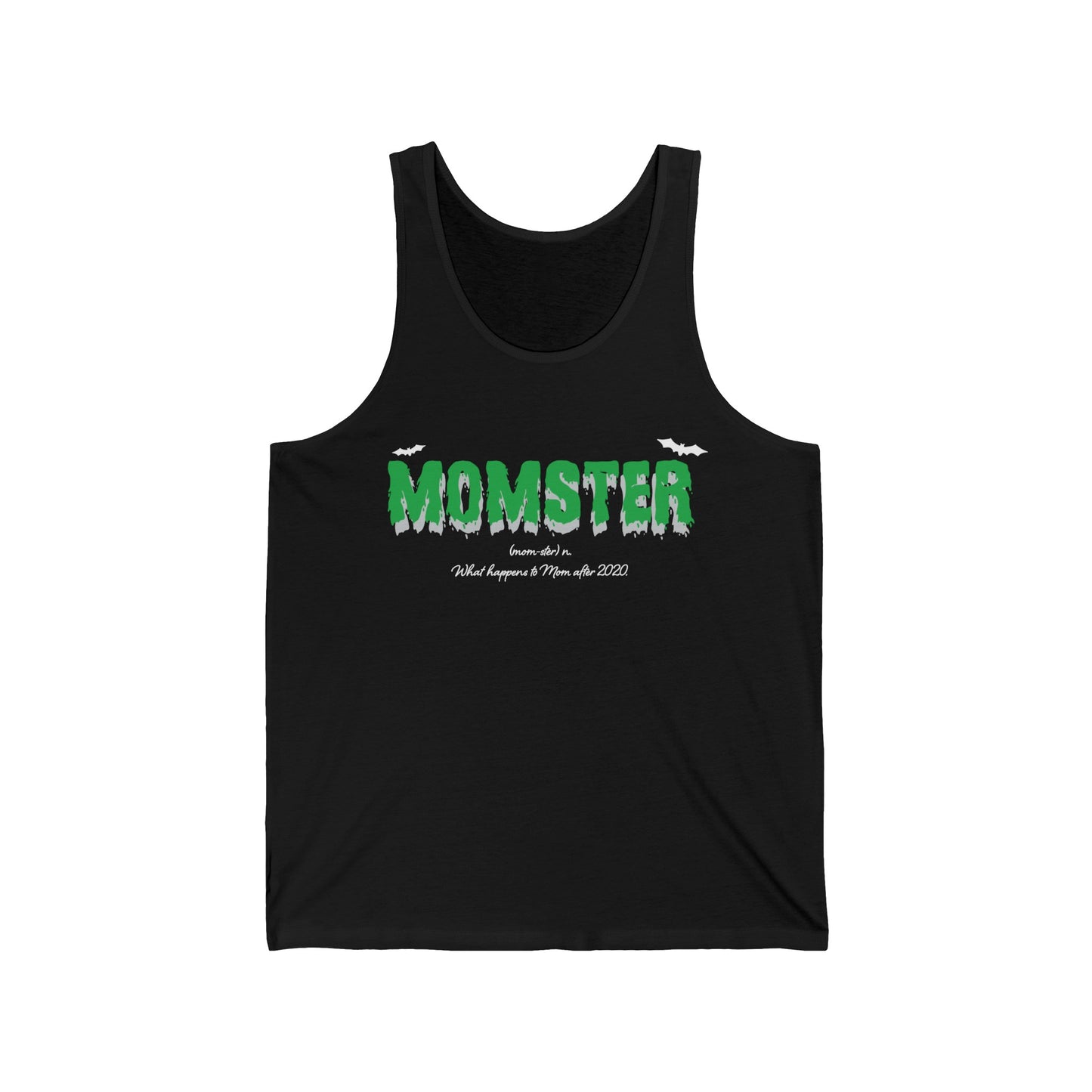 Womens Momster Broomstick Funny Halloween Party Mom Mothers Day Tank Tops