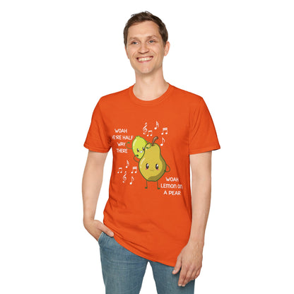 Funny Woah Lemon On A Pear Meme Unisex Softstyle T-Shirt for Teacher Foodie Travelers