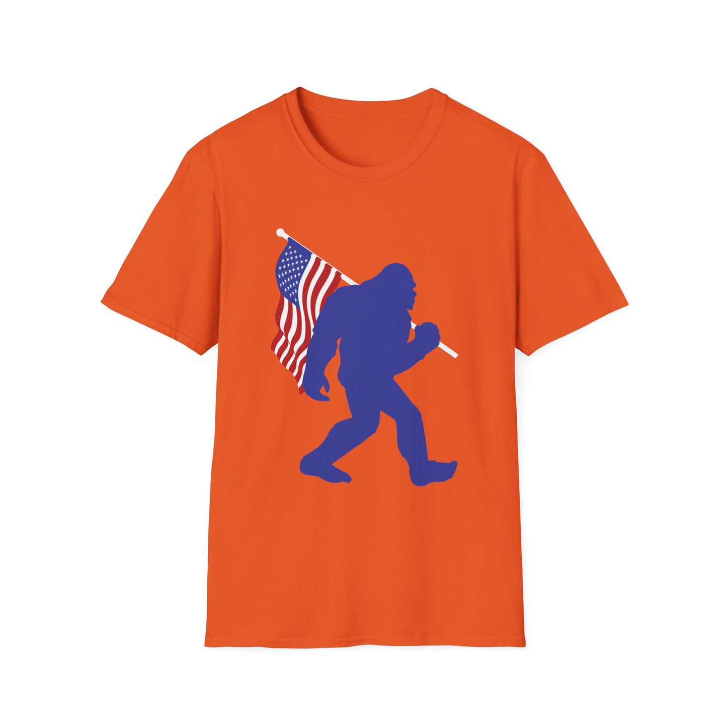 Funny Bigfoot USA Flag America For Sasquatch Believers T-Shirt For Men Women