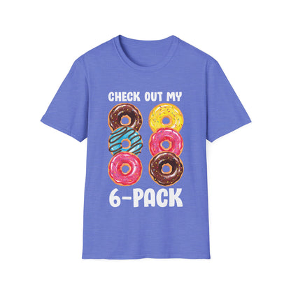 Funny Check Out My Six Pack Donut Gym Foodie T-Shirt