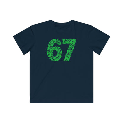 Six Seven Meme 67 St Patrick's Day Shamrocks Kids T-Shirt