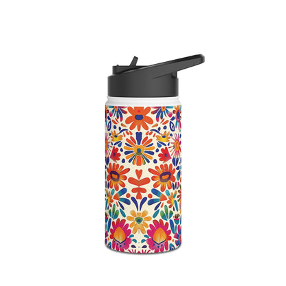 Fiesta Fiesta Pattern Stainless Steel Water Bottle with Twist-on Lid and Double-Wall Vacuum Insulation