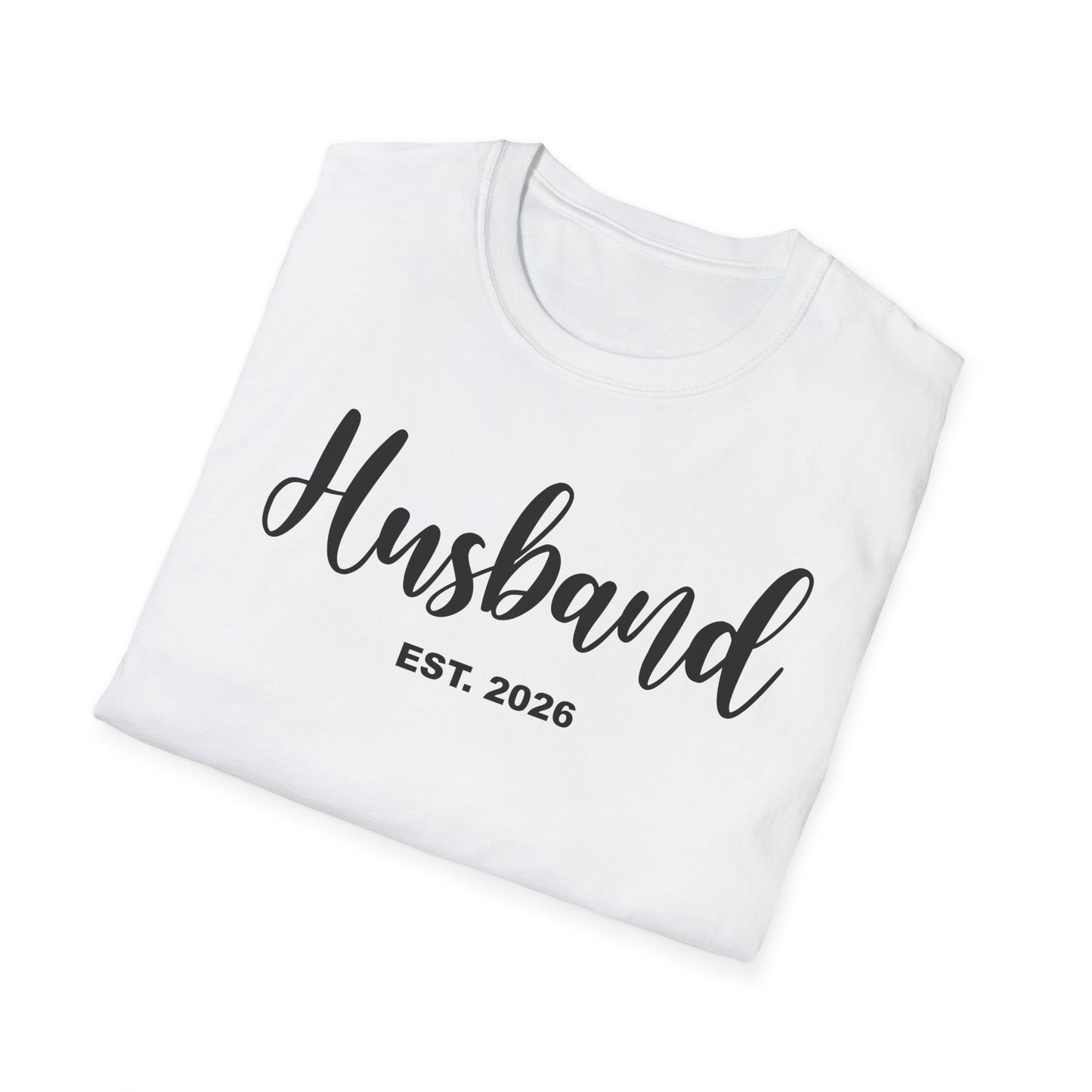 Husband Est 2026 Married Hubby Wife Honeymoon Couple Wedding T-Shirt