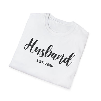 Husband Est 2026 Married Hubby Wife Honeymoon Couple Wedding T-Shirt