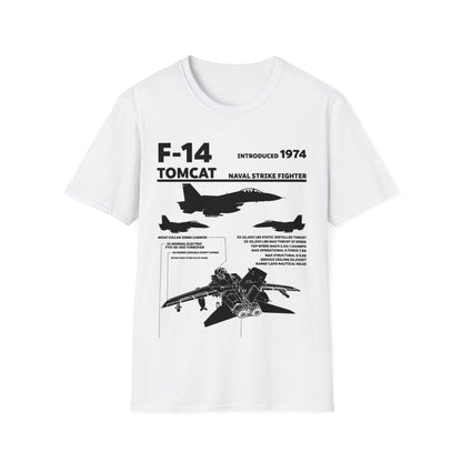 F-14 Tomcat Navy Fighter Jet Diagram Enthusiast T-Shirt For Men Women T-Shirt