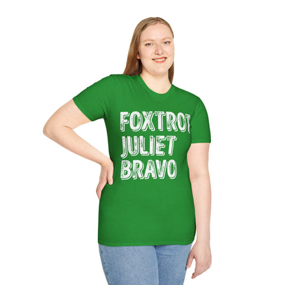 Retro Vintage Foxtrot Juliet Bravo T-Shirt For Men Women