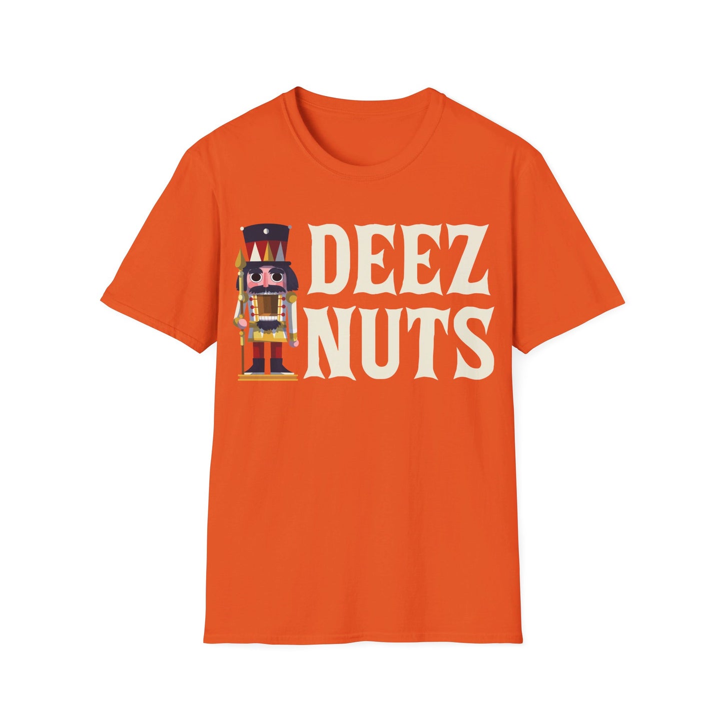 Funny Deez Nuts Nutcracker Ugly Christmas Meme Xmas Gift T-Shirt Men Women