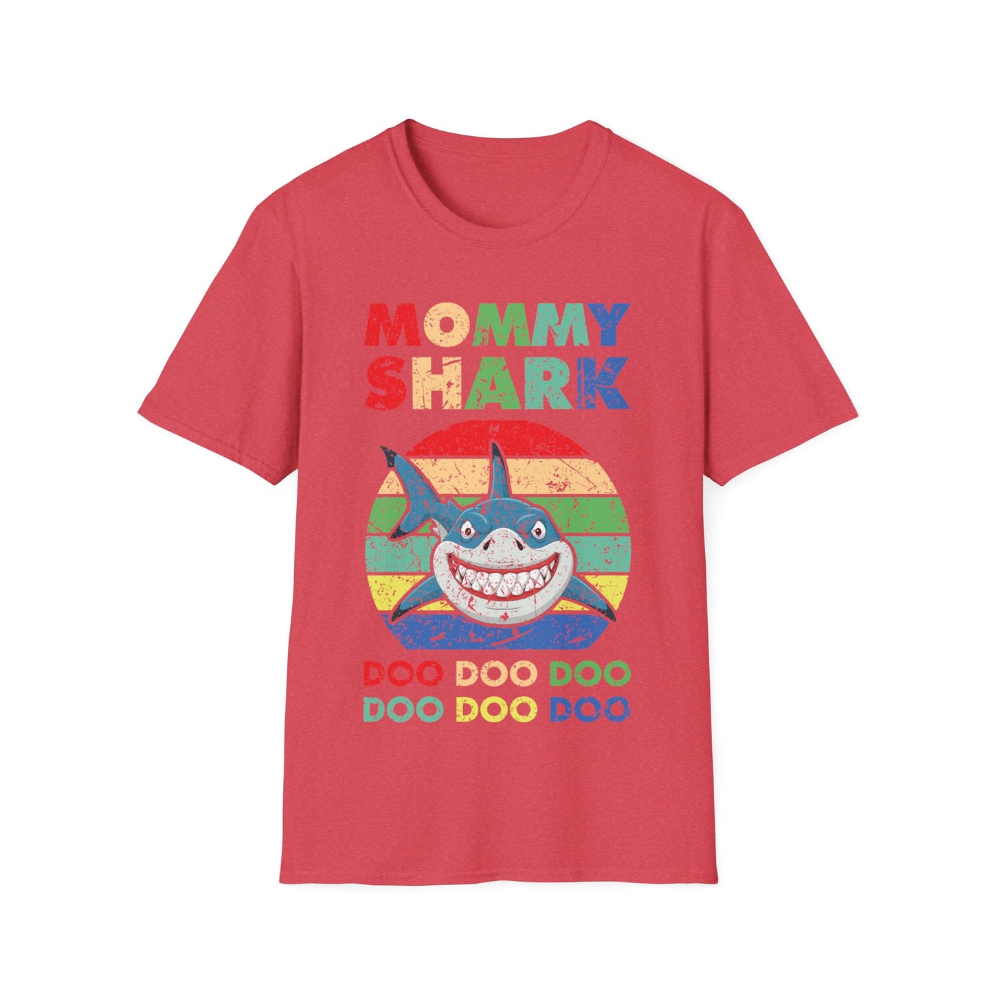 Funny Mommy Shark Vintage Doo Doo Doo Mothers Day Birthday Gift Tee T-Shirt Women