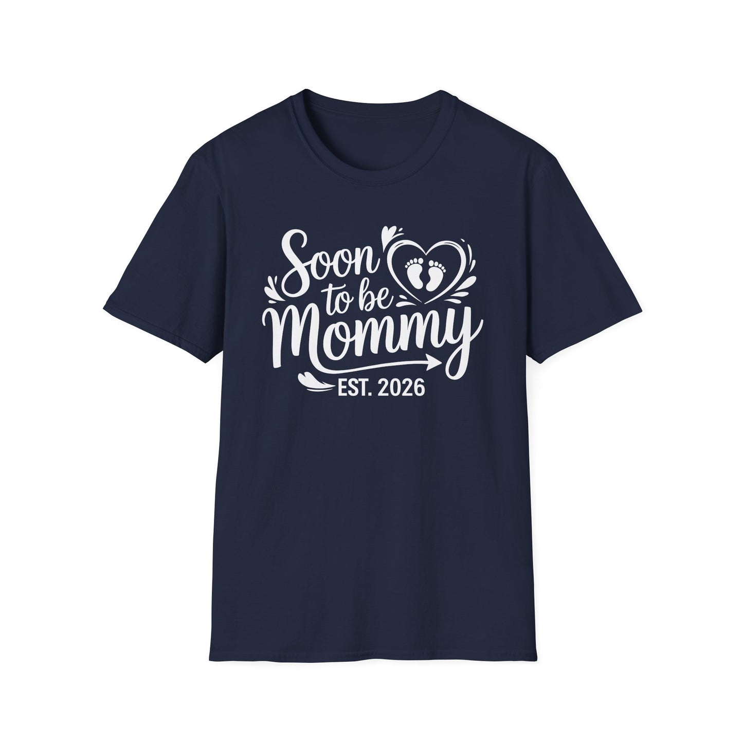 Funny Soon to be Mommy 2026 Mother's Day First Time Mom Pregnancy T-Shirt For Women