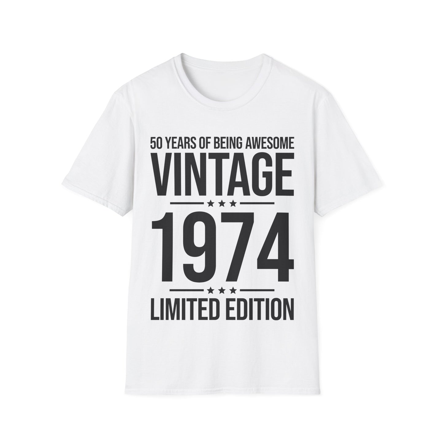 50 Year Old Gifts Vintage 1974 50 Years Awesome 50th Birthday T-Shirt