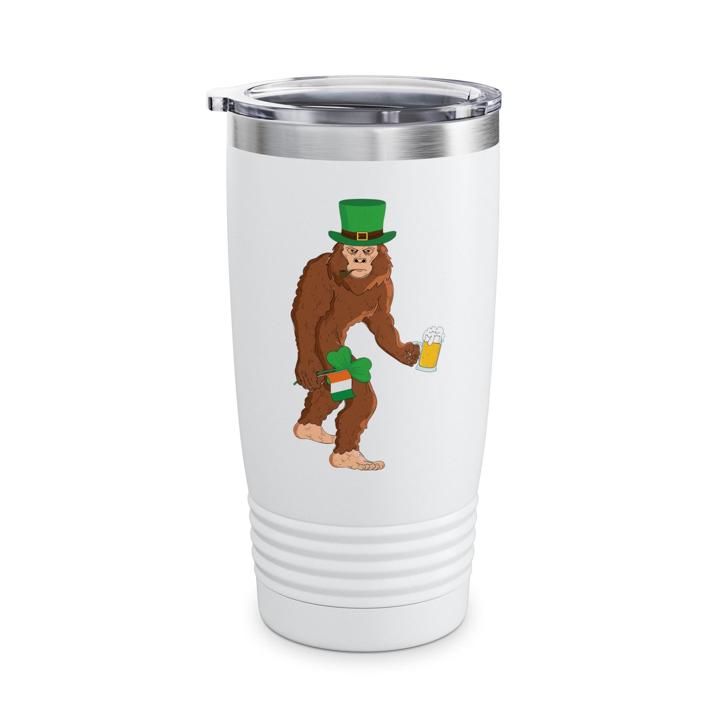 Funny Leprechaun Bigfoot St Patricks Day Sasquatch Irish Flag Tumbler For Men Women Tumbler