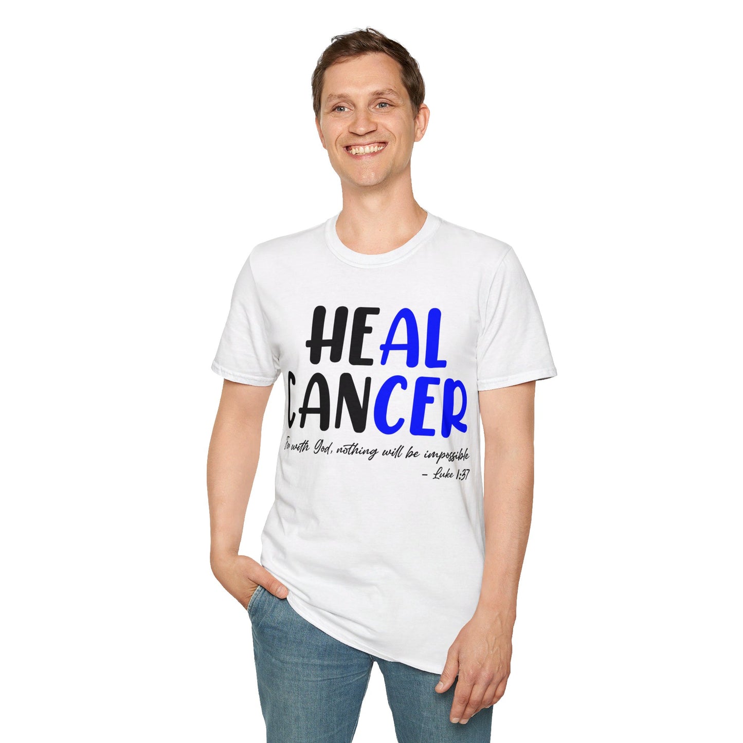 Colon Cancer Faith Bible Verse CRC Awareness Support Heal Family T-Shirt For Men Women