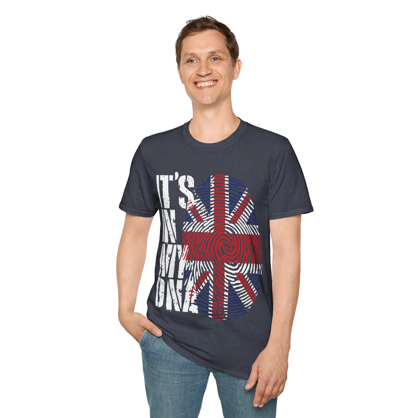 Funny Its In My DNA British Flag England UK Britain Union Jack T-Shirt For Men Women T-Shirt