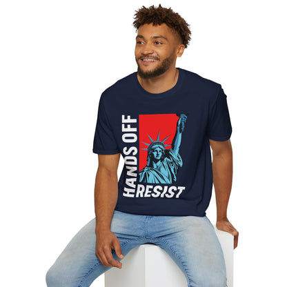 Resist Statue of Liberty Hands Off Resistance Protest T-Shirt For Men Women