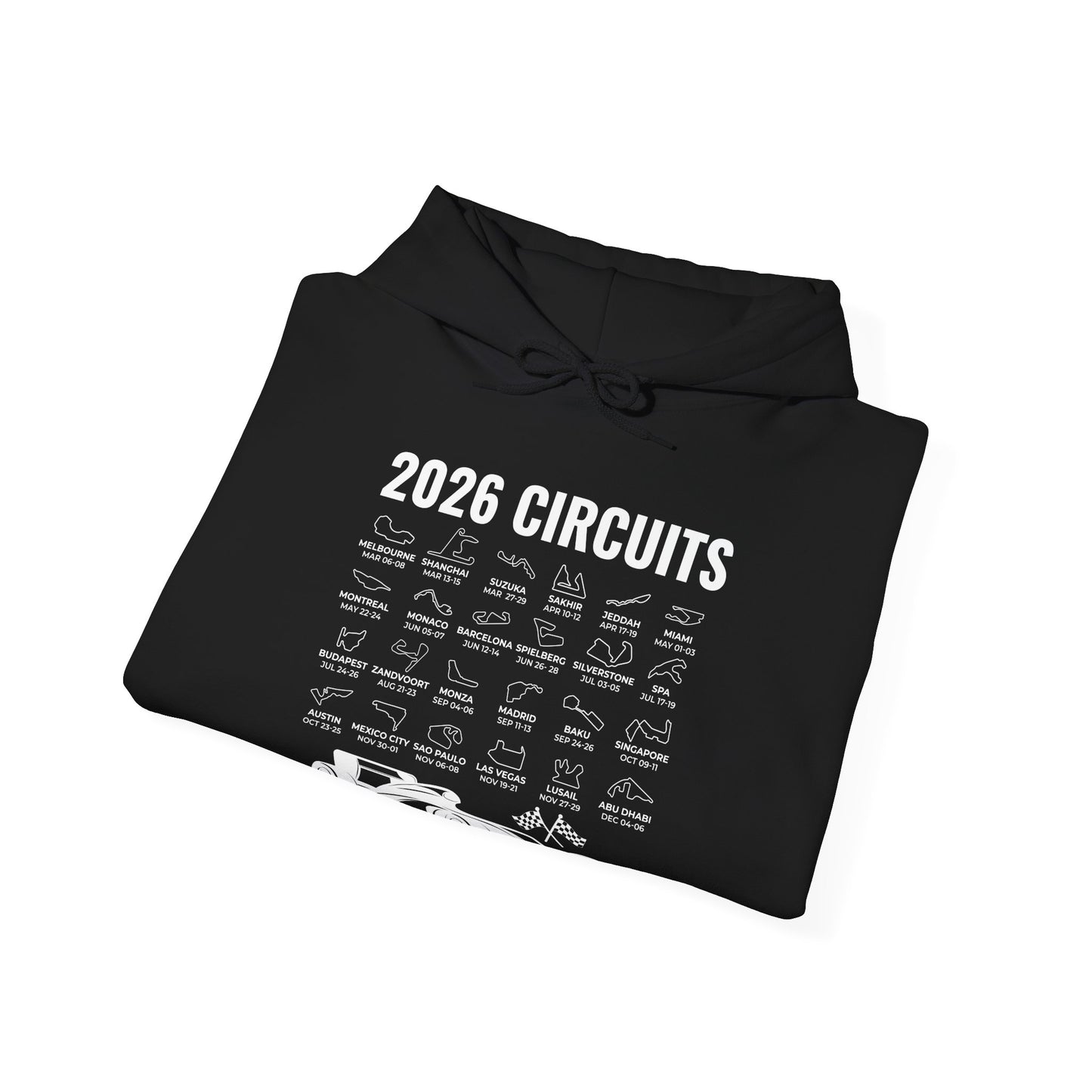 2026 Schedule Formula Racing Formula Car Retro Vintage Hoodie