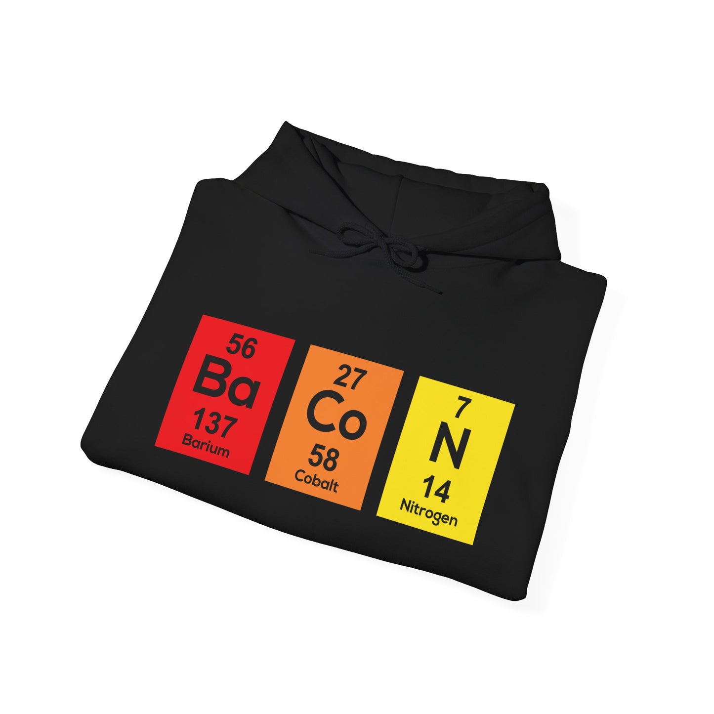 Funny The Chemistry of Bacon Hoodie Funny Nerdy Periodic Table Science Hoodie For Men Women