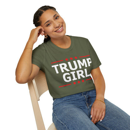 Cute Trump Girl Republican US Flag 2024 Vintage Vote T-Shirt