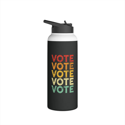 Vote Bottle Women Men Retro Vintage Election 2024 Voter Water Bottle