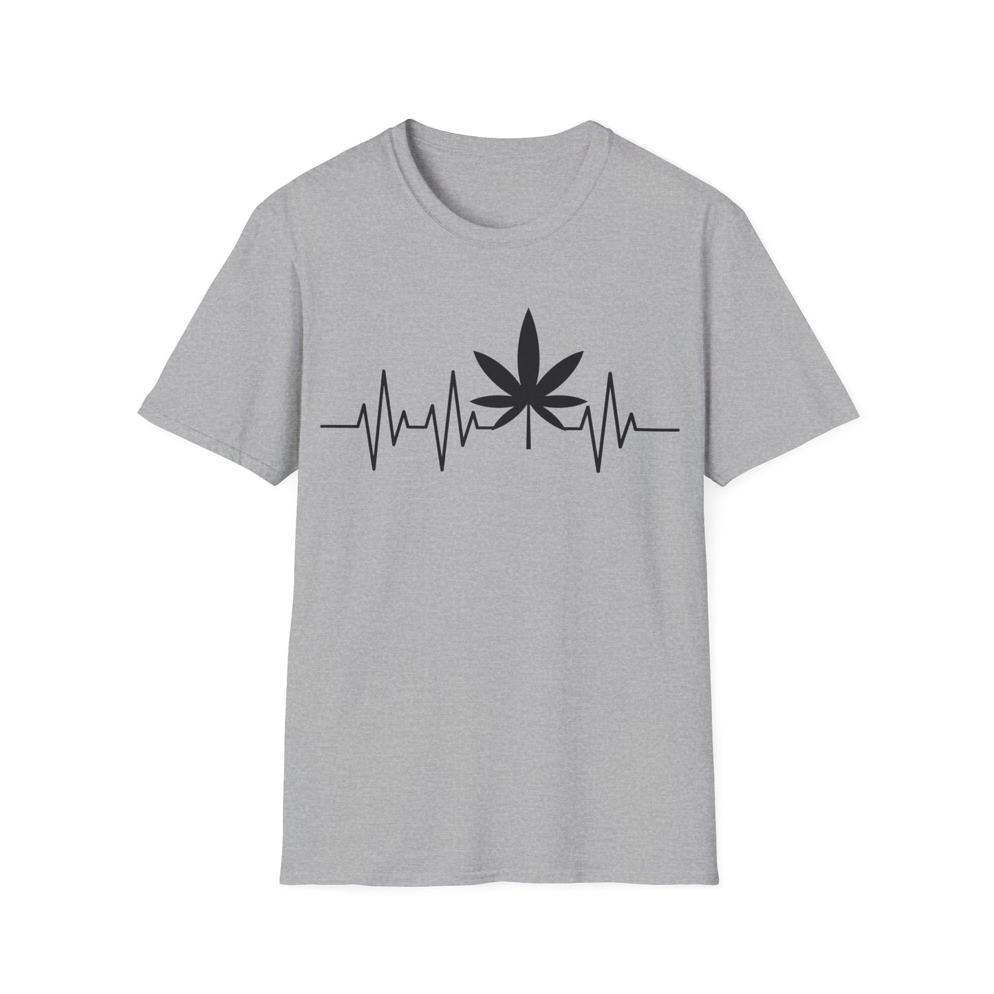 Funny Weed Cannabis Marijuana Leaf Heartbeat Stoner Tie Dye T-Shirt For Men Women T-Shirt