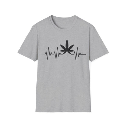 Funny Weed Cannabis Marijuana Leaf Heartbeat Stoner Tie Dye T-Shirt For Men Women T-Shirt