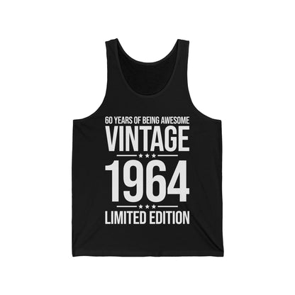 60 Year Old Gifts Vintage 1964 60 Years Awesome 60th Birthday Tank Tops