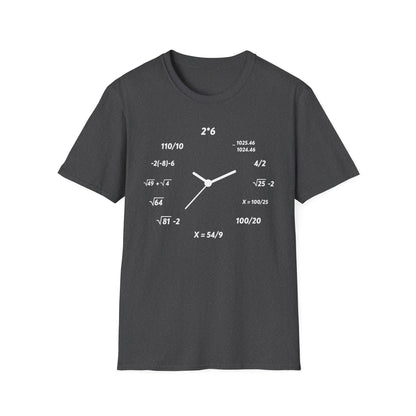 Funny Creative Clock Math Time Mathematics Nerd Nerdy T-Shirt Men Women