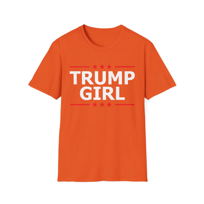 Cute Trump Girl Republican US Flag 2024 Vintage Vote T-Shirt