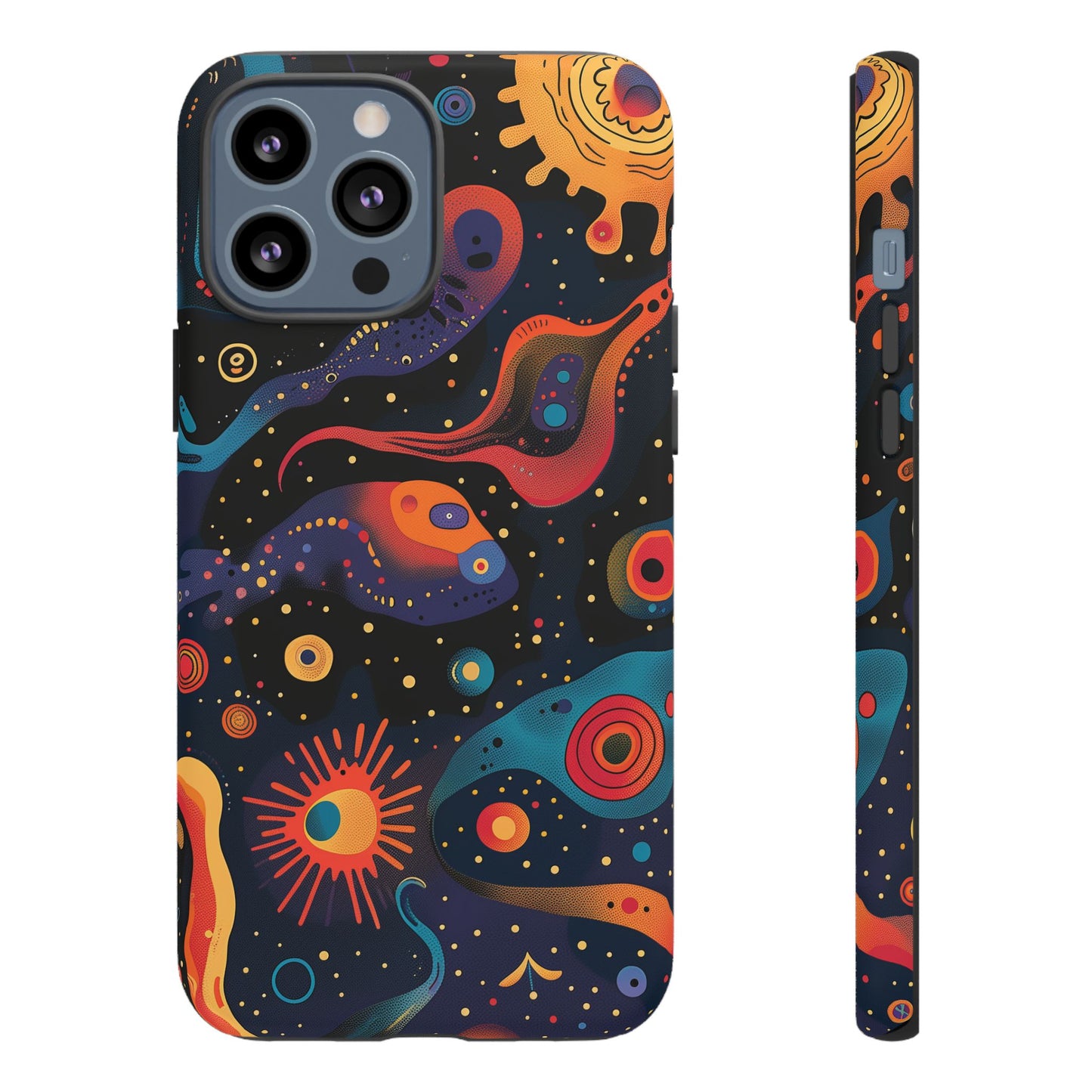 Space Oddity Pattern iPhone 13 14 15  16 Pro Max Plus Case Wireless Charging Compatible Tough Cases Protection, Magnetic Phone Case for iPhone Classic Series