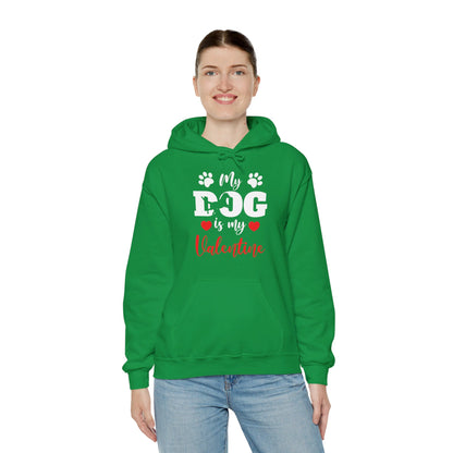 Funny My Dog is My Valentine Dog Lovers Hoodie For Men Women Hoodie
