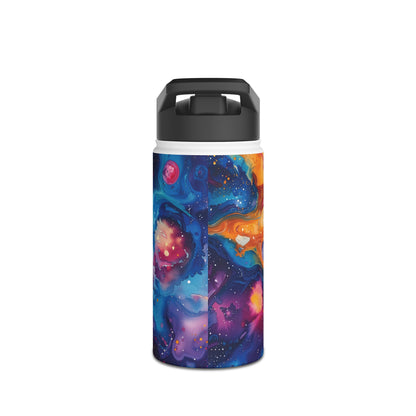 Galaxy Print Pattern Stainless Steel Water Bottle with Twist-on Lid and Double-Wall Vacuum Insulation