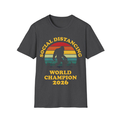 Bigfoot Social Distancing World Champion 2026 T-shirt For Men Women