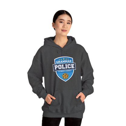 Grammar Police Badge To Serve and Correct Teacher Student Hoodie For Men Women