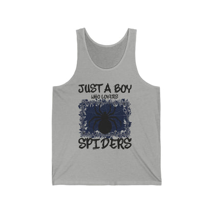 Just A Boy Who Loves Spiders Retro Spider Lover Tank Top For Men Kids Tank Top