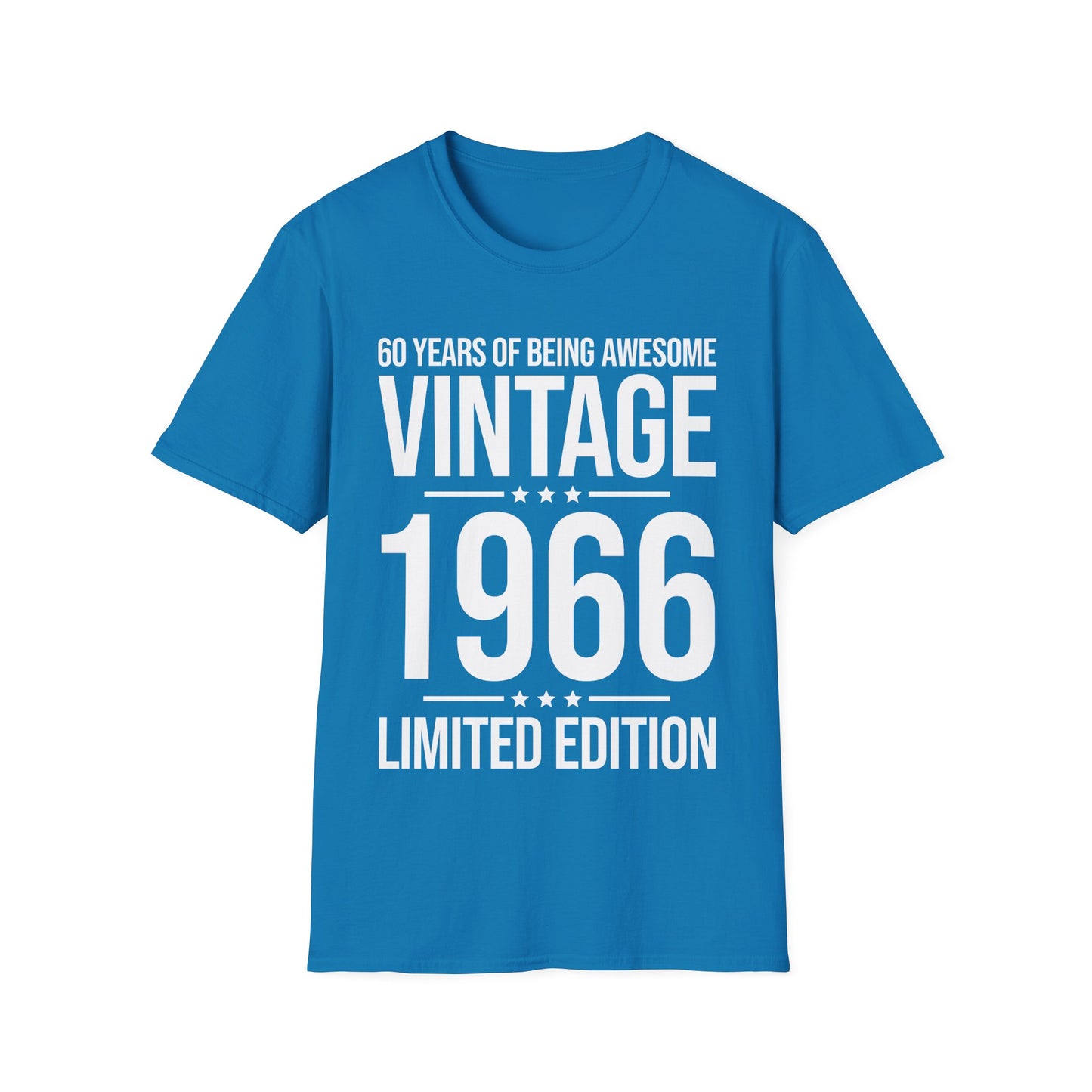 60 Year Old Gifts Vintage 1966 60 Years Awesome 60th Birthday T-Shirt